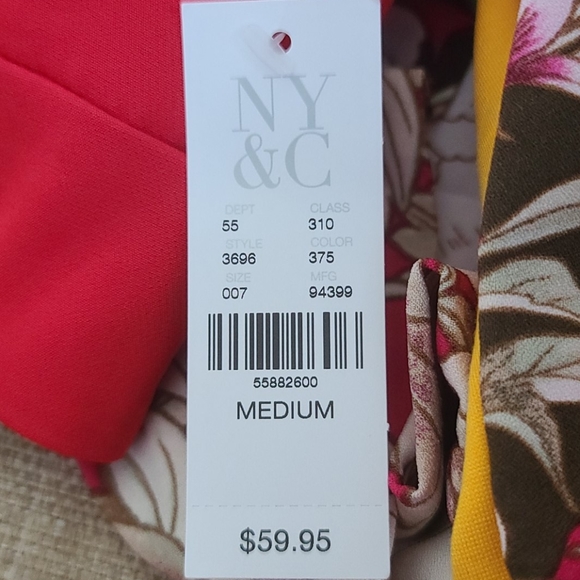 Long flower pants with elastic medium - Picture 3 of 3